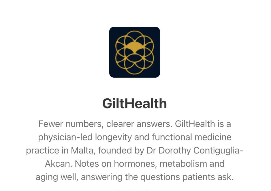 GiltHealth on Substack: fewer numbers, clearer answers